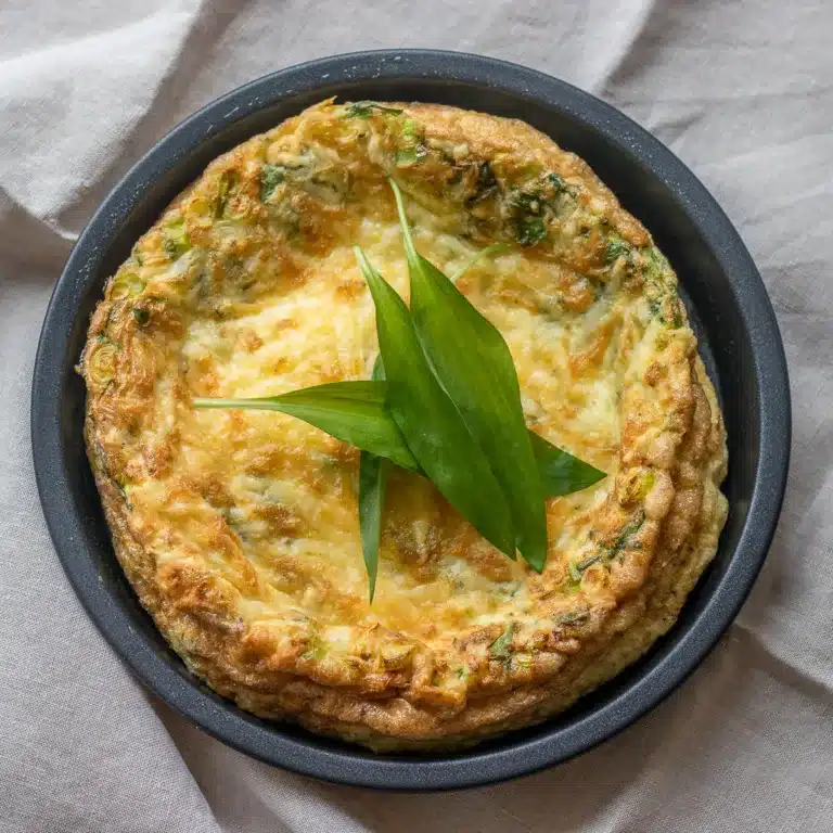 Air Fryer Frittata with Spring Greens