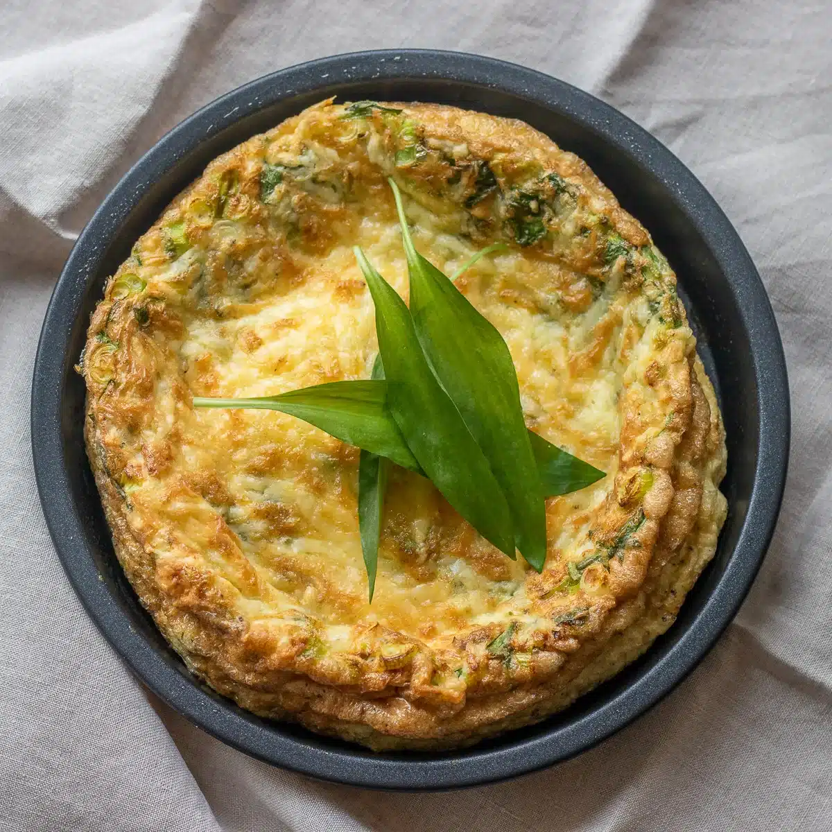 Air Fryer Frittata with Spring Greens