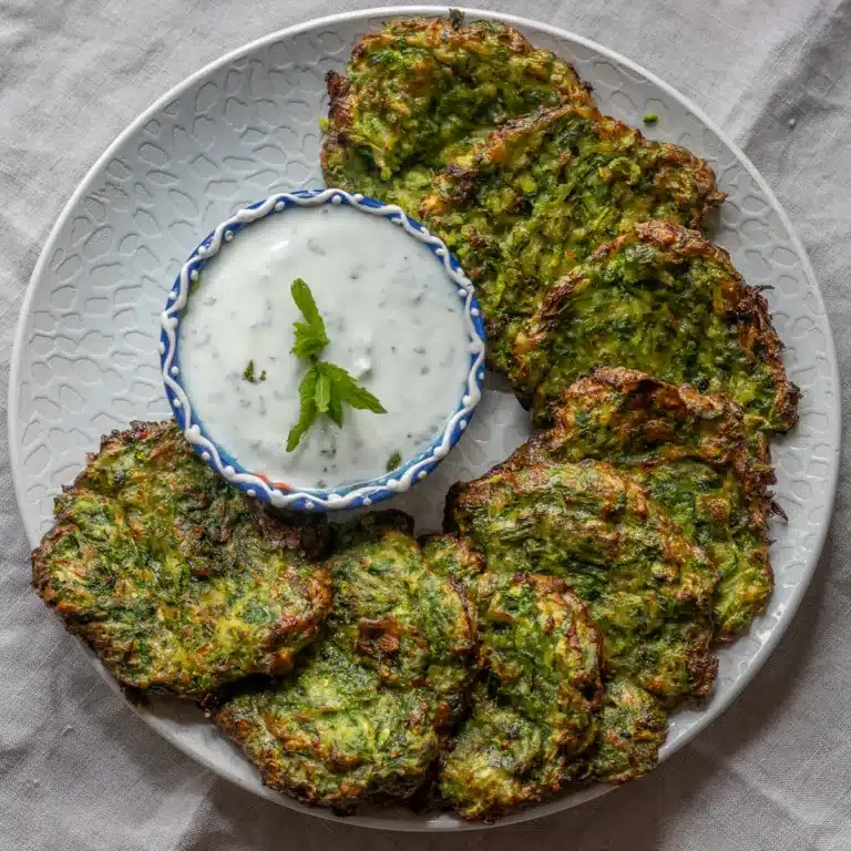 Crispy Air Fryer Mücver (Turkish Zucchini Fritters)