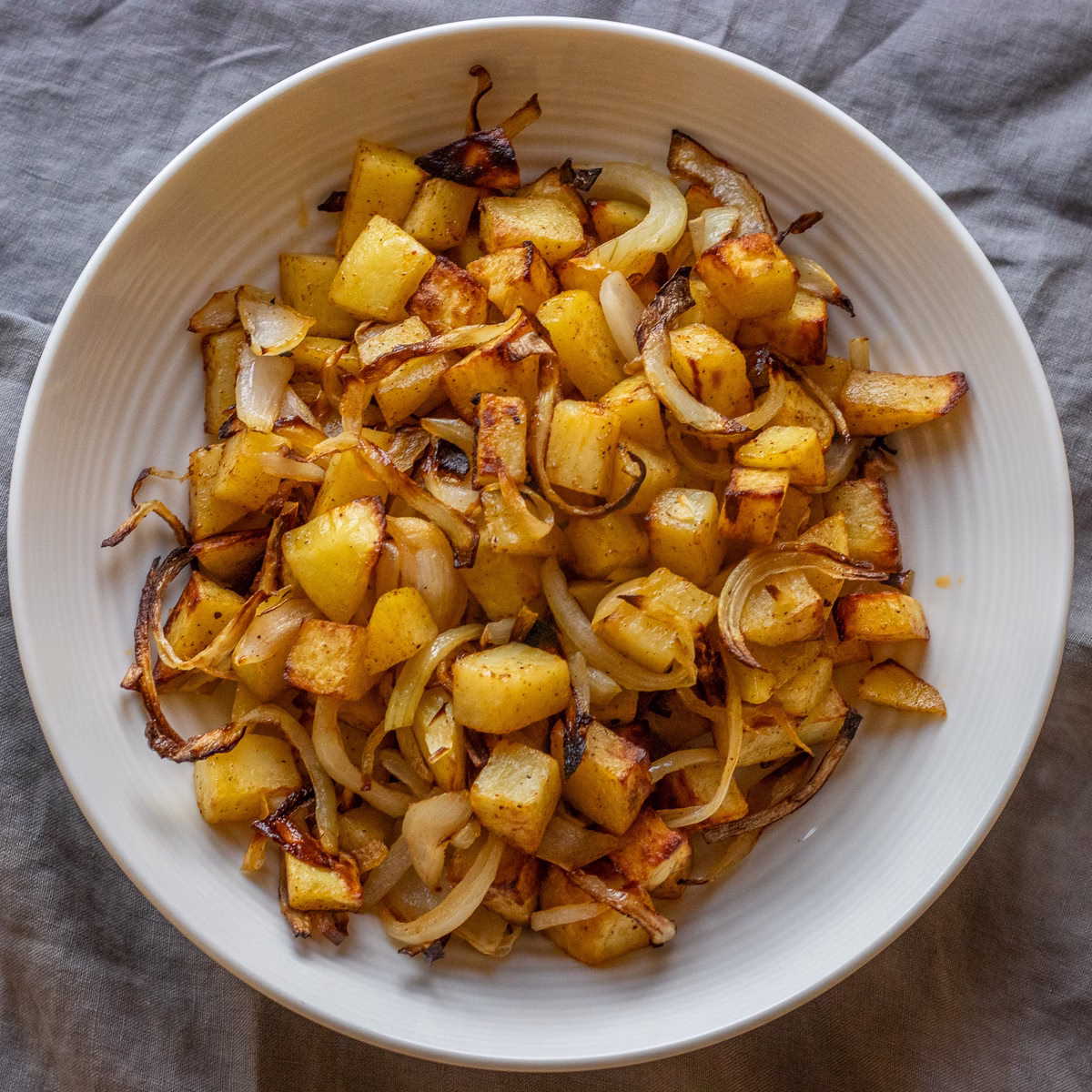 Air Fryer Potato and Onions